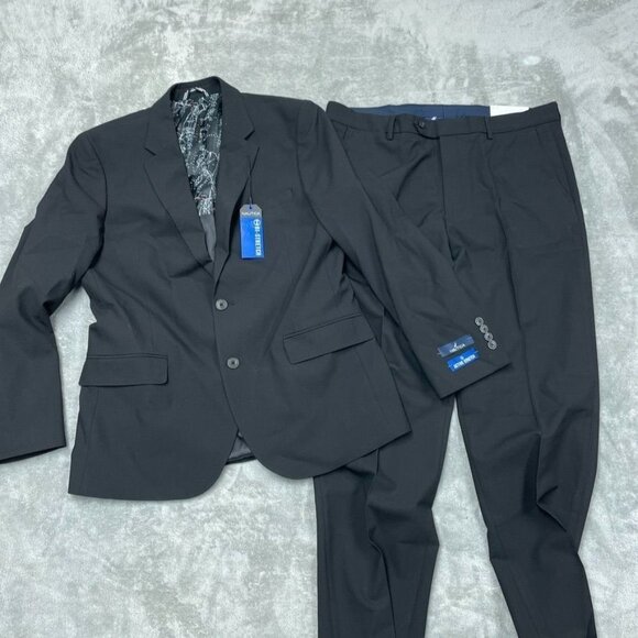 Nautica Black Two-Piece Suit 40R Ventura Jacket & 36W 32L Pants a1205 - Picture 1 of 8
